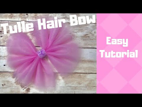Tutorial - Make a large tulle Hair bow - DiY make your own bows