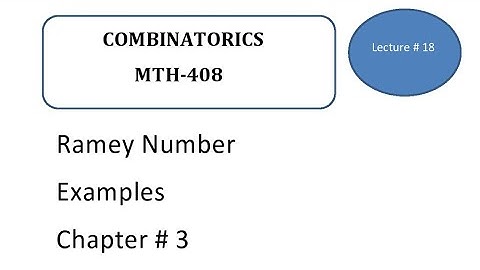 Ramsey Numbers+Examples || Chapter # 3|| Combinatorics in hindi & Urdu MTH-408 || Lecture 18