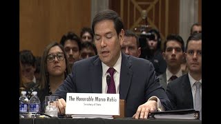 RAW: Protester disrupts Marco Rubio's Senate testimony on Maduro capture