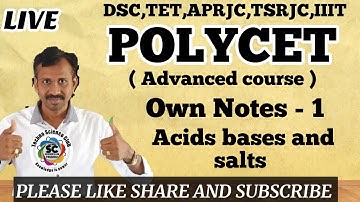 POLYCET | Own notes preparation | best material  - 1 Acids bases and salts
