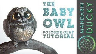 CUTE BABY OWL TUTORIAL - how to make polymer clay figurine - 软陶, ポリマークレイ, Полимерная Глина