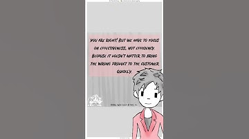 Its not about efficiency ~ 🐼 Panda Story - 📚 a book series about agility