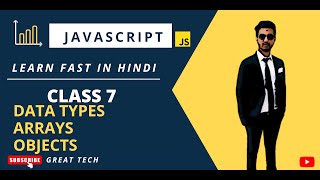 Javascript class 7 in Hindi. datatypes,strings, integers,arrays, objects
