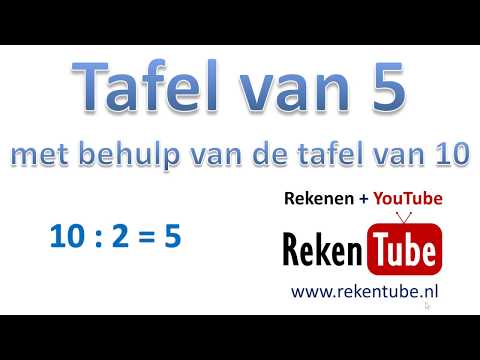 De tafel van 5 met behulp van de tafel van 10