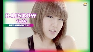 Line Distribution: Rainbow - To Me (Color Coded)