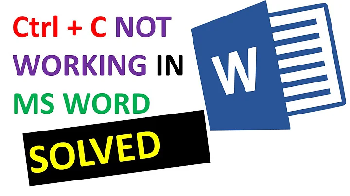 Solved | Ctrl+C not working in Microsoft Word (MS Word) | MS Office