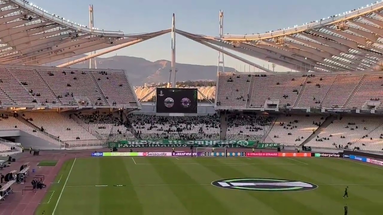 Olympic Stadium Athens looking ready for panathinaikosvsChelsea 