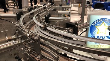 Packaging line conveyor rails change over in seconds not hours