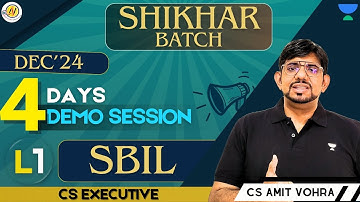 Demo Lecture 1 I CS Amit Vohra I SBIL #companylaw #csexam  #unacademy #csamitvohralawclasses