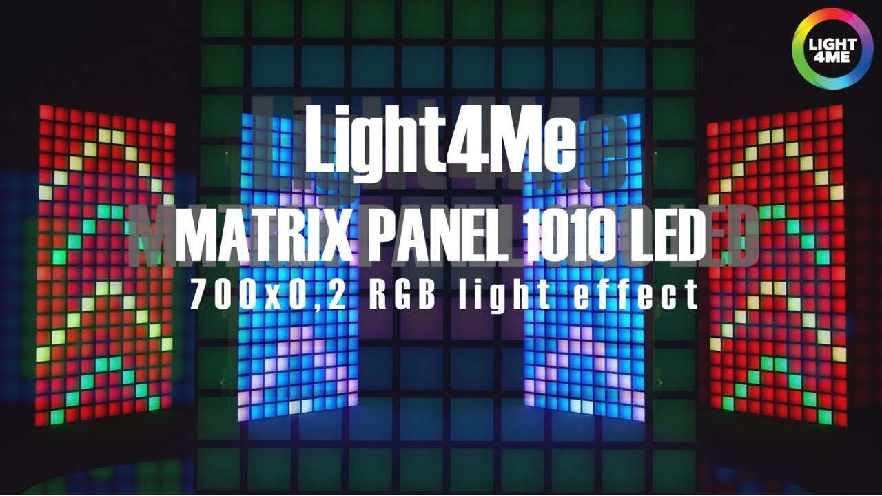 LIGHT4ME MATRIX PANEL 1010 700x0,2W LED RGB - efekt świetlny - YouTube
