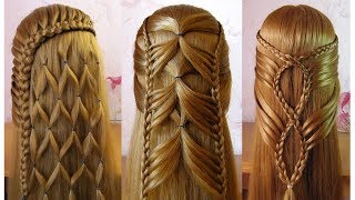 Coiffures simples et belles 🌷 facile à faire cheveux longs/mi longs