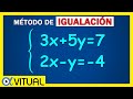 Sistema de ecuaciones de 2x2 método de igualación ejemplo 5