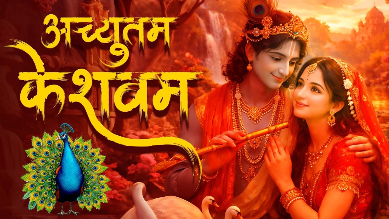 अच्युतम केशवम ( Lyrical ) Achyutam Keshavam | Krishna Damodaram | Krishna Bhajan | Meenakshi Panchal