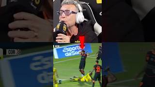 Reação do craque neto a marcação do pênalti absurdo #corinthians