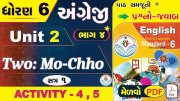 std 6 english sem 1 unit 2 activity 4 - std 6 english unit 2 activity 4 - dhoran 6 angreji unit 2