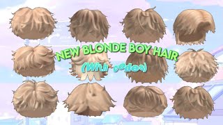 NEW BLONDE BOY HAIRS   CODES to use in bloxburg,berry avenue,and more!