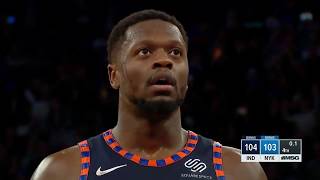 Julius Randle Misses The Game Tying Free Throw For The Lolknicks With 0.1 Seconds Remaining