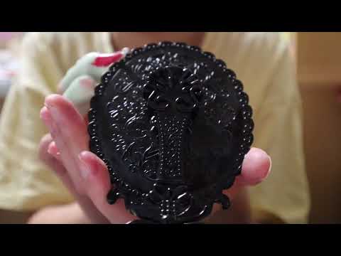 【ASMR】凸凹模様🦋がおしゃれなミラーを魔女爪スクラッチング・タッピング♪/音フェチ