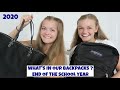 Whats In Our Backpack End of School Year 2020 ~ Jacy and Kacy