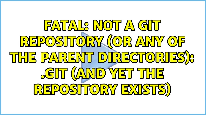 Not a git repository (or any of the parent directories): .git (And yet the repository exists)