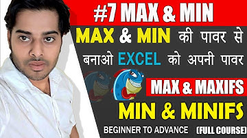 MAX or MIN with MAXIFS & MINIFS Condition Chapter #7