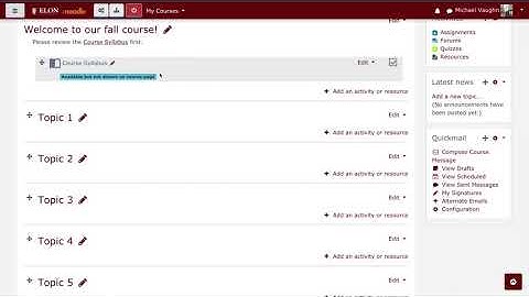 Stealth Activities in Moodle