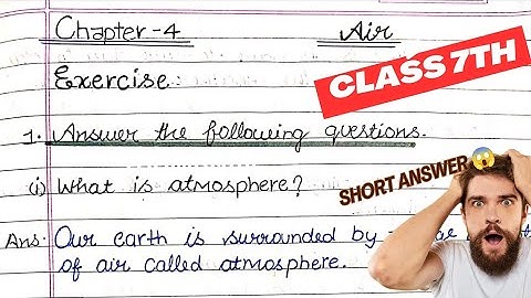 Class 7th  Geography Chapter 4 Air Question Answer || SHORT ANSWER ||😱✅#ncert #cbse