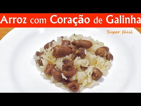 ARROZ COM CORAÇÃO de GALINHA/ super facil