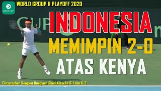 INDONESIA MEMIMPIN 2-0 ATAS KENYA - DAVIS CUP 2020 - TIMNAS