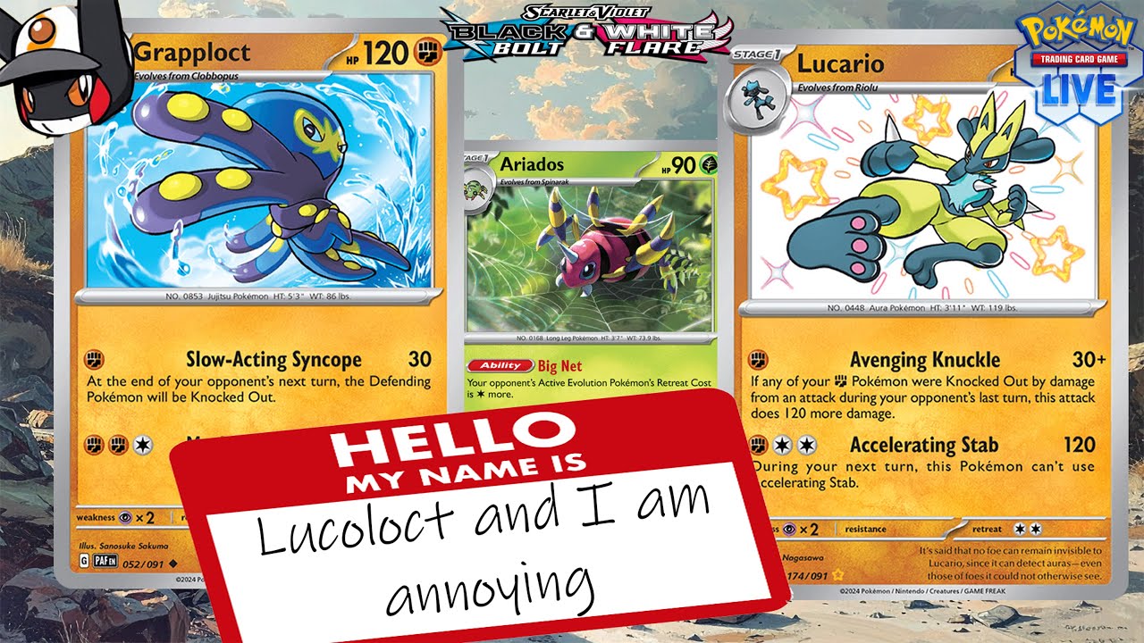 Lucario and Grapploct were lowkey made for each other... Pokemon TCG Live! Black Bolt n White Flair!