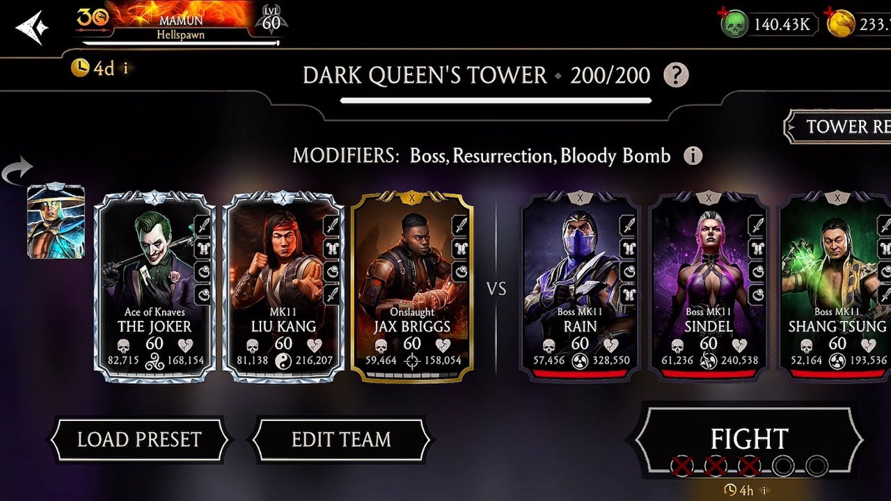 FATAL DARK QUEEN'S TOWER 200 BOSS BATTLE ROUND 5 GAMEPLAY