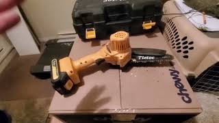 Mini chainsaw 6 inch battery Tie Toc by John Ag Smith 408 views 2 months ago 4 minutes, 23 seconds