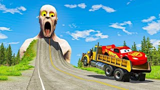 Flatbed Trailer Tractor Truck Log Bridge Car Recovery - Rails & Train - BeamNG.Drive #961