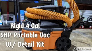 Rigid 4 Gallon 5 HP Shop Vac and Accessory Kit Unboxing and First Use