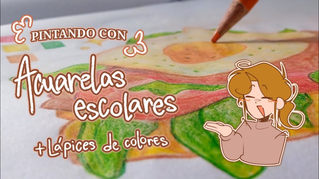 `Tutorial De Acuarelas Escolares~!!★ /+ Lápices De Colores/
