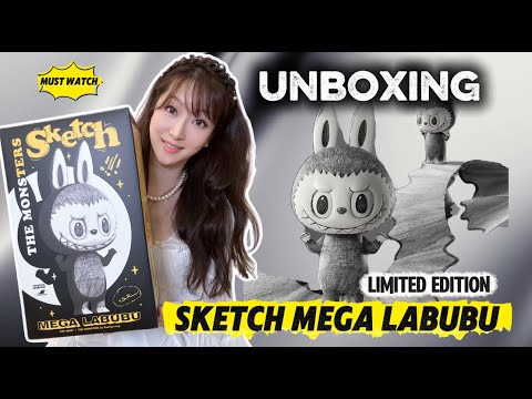 ラブブMEGA LABUBU THE MONSTERS Sketch LABUBU MEGA SKETCH DOLL Unboxing | Limited RARE Edition that