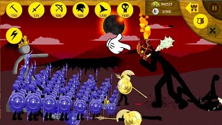 Stick war final battle extrao army transform vs Ghost  Boss  | Stick war Legacy Intro Comparison screenshot 4