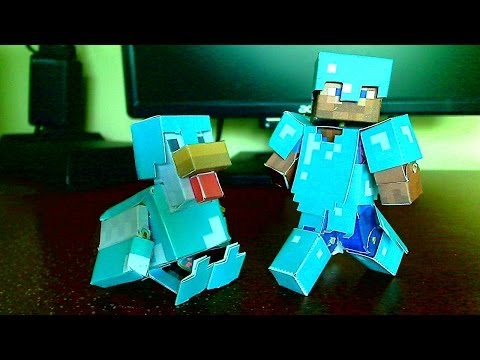 How to make a Minecraft Papercraft Bendable Wolf (sits down) 