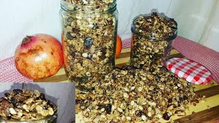 musli, granola   راقائق الشوفان المحمصة لفطور الصباح