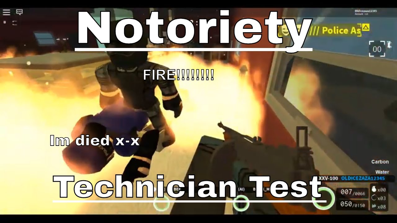 Roblox Notoriety Technician Skill Gameplay Youtube - notoriety roblox gameplay