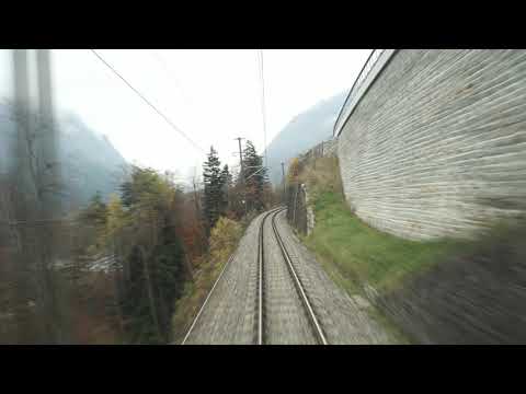 CabRide - From Domat / Ems to Samedan , Rhaetian Railway Albula Line , Swizerland