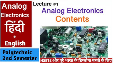 Analog Electronics : Syllabus Discussion I 2nd Semester Polytechnic