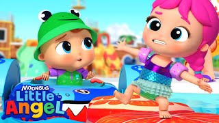 Kids at the Waterpark 💦🌊  | Little Angel And Friends Kid Songs by Little Angel & Friends - Kids Songs with Subtitles 6,576 views 7 days ago 9 minutes, 23 seconds
