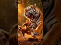 Brave Puppy Saved His Girlfriend From Tiger 🐶🐯 | Emotional Story #shorts #shortsfeed #youtubeshorts
