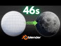 Create the moon in 46 seconds in blender