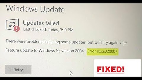 Fix Windows Update Error 0xca020007