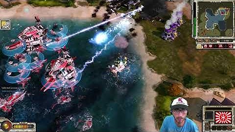 How to Win As Japan vs Allied Brutal Squadron Leader AI in Kodiak Lake map for Red Alert 3 Uprising