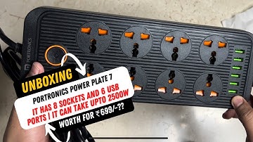 Portronics Power Plate 7 Extension Board Unboxing and Review