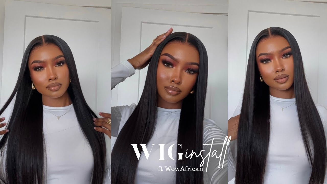 WEAR & GO HD GLUELESS WIG 🔥 PRE-EVERYTHING SILKY STRAIGHT | READY TO WEAR ft WowAfrican