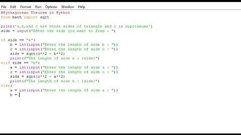Pythagorean Theorem in Python